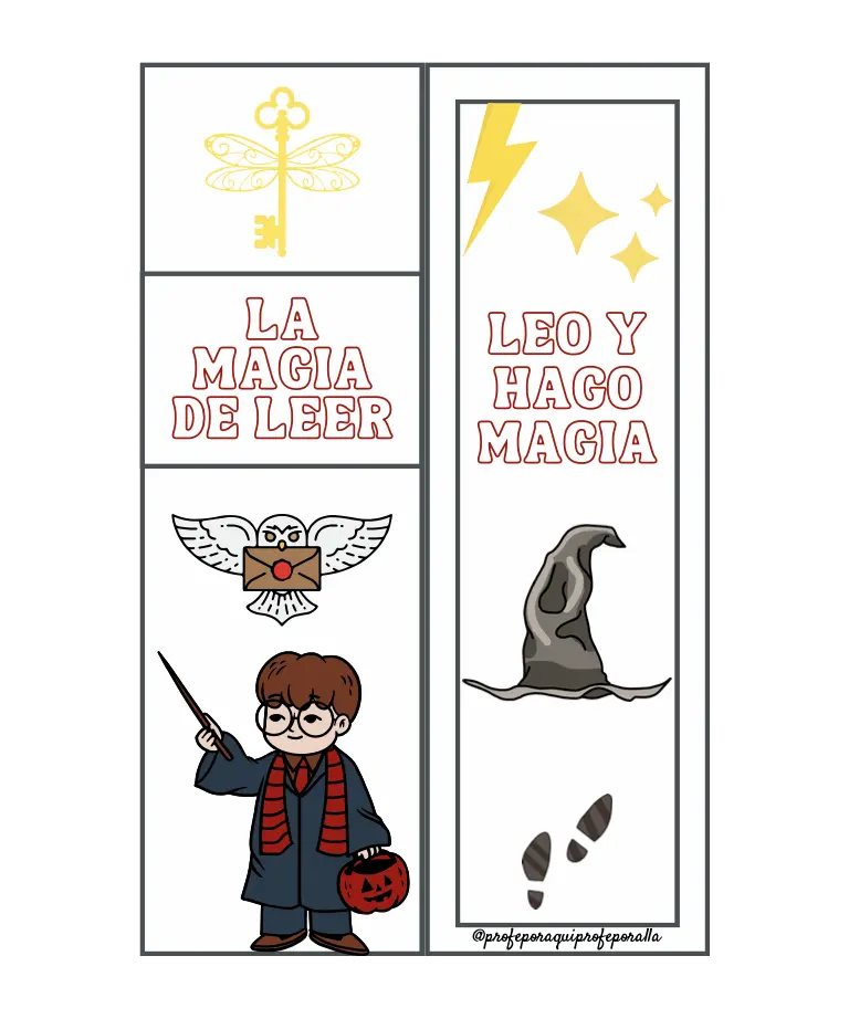 MARCAPÁGINAS PERSONALIZADO HARRY POTTER